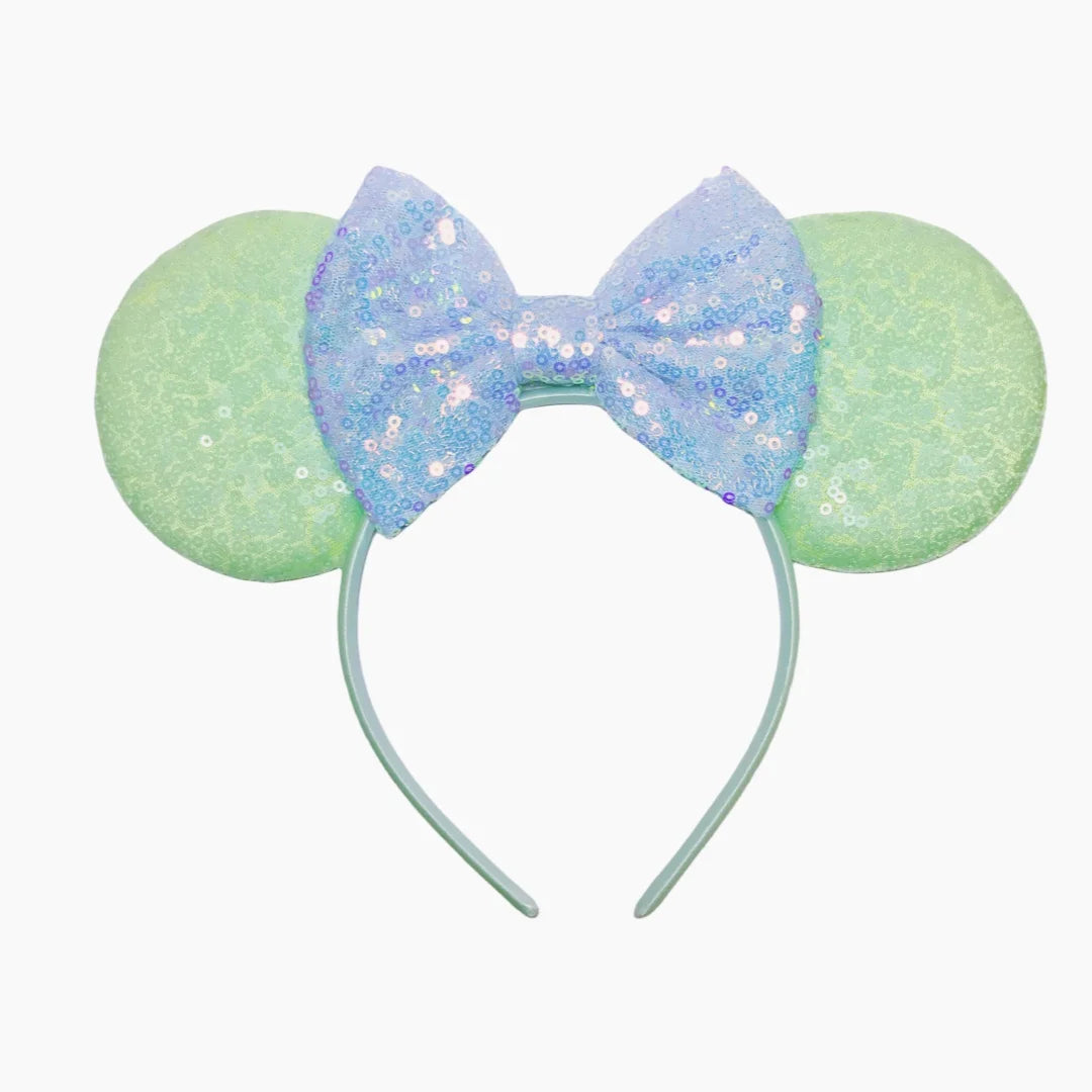 Classic Mouse Ears Headband Glitter Bow Party Accessories