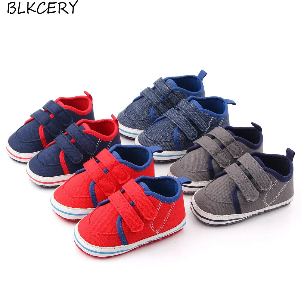 Brand Infant Baby Boys Shoes Cotton Anti-slip Sole Soft Newborn Toddler Crib Shoes Sneaker First Walkers Shoe for 1 Year Old Boy
