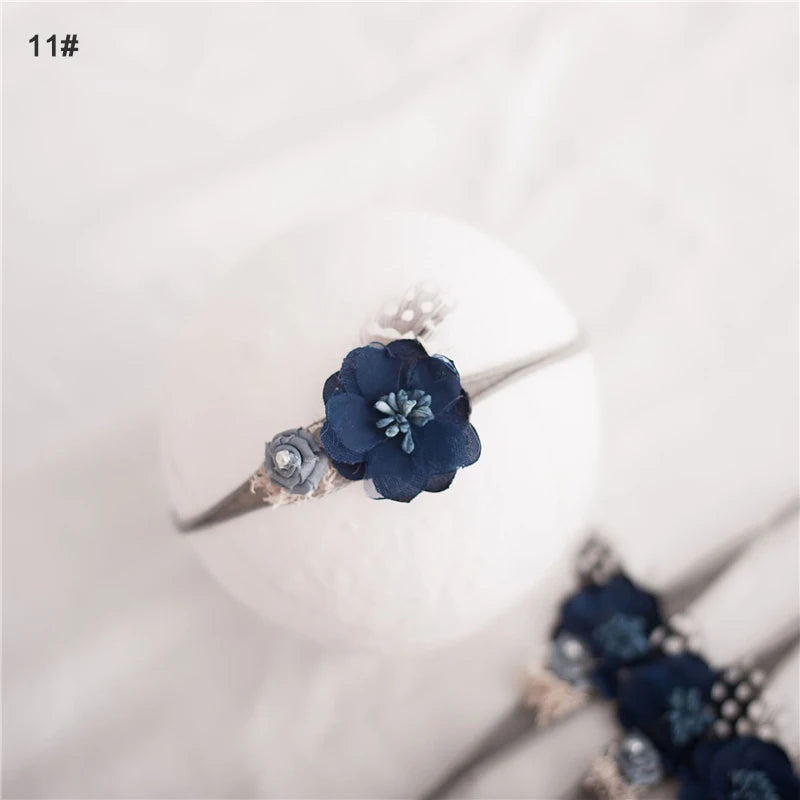 Baby Girl Headbands Bows Flowers Elastic Bebe Infant Hair Accessories for Newborn Photography Props Headwear