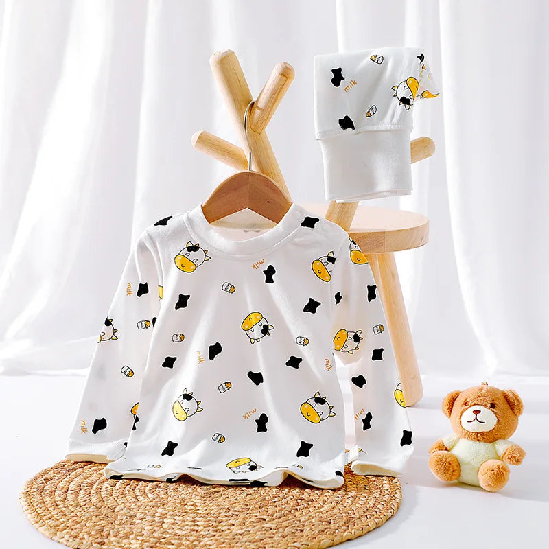 Cotton Underwear Set Infant Toddler Boy Girl Cartoon Printed 2 Pieces