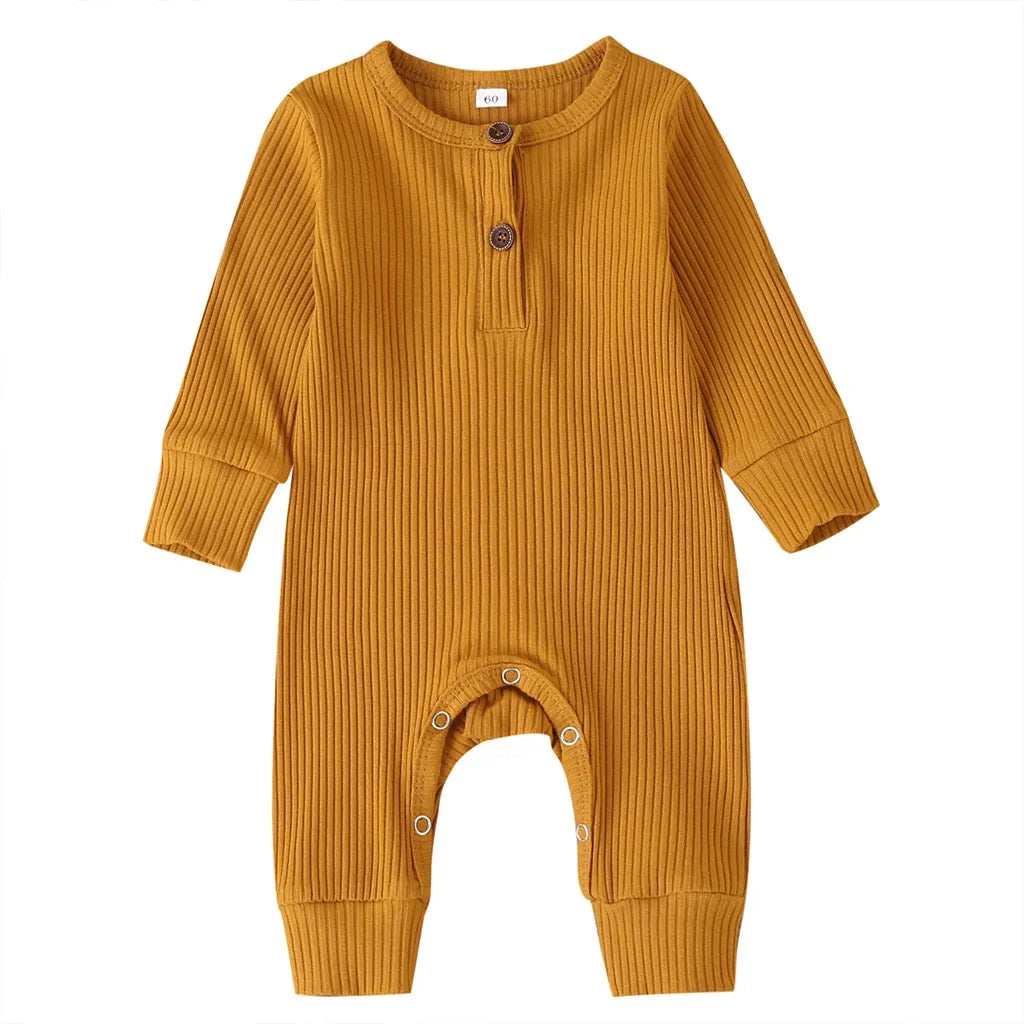 Baby Boys Girls Overalls Cotton Long Sleeve Jumpsuit
