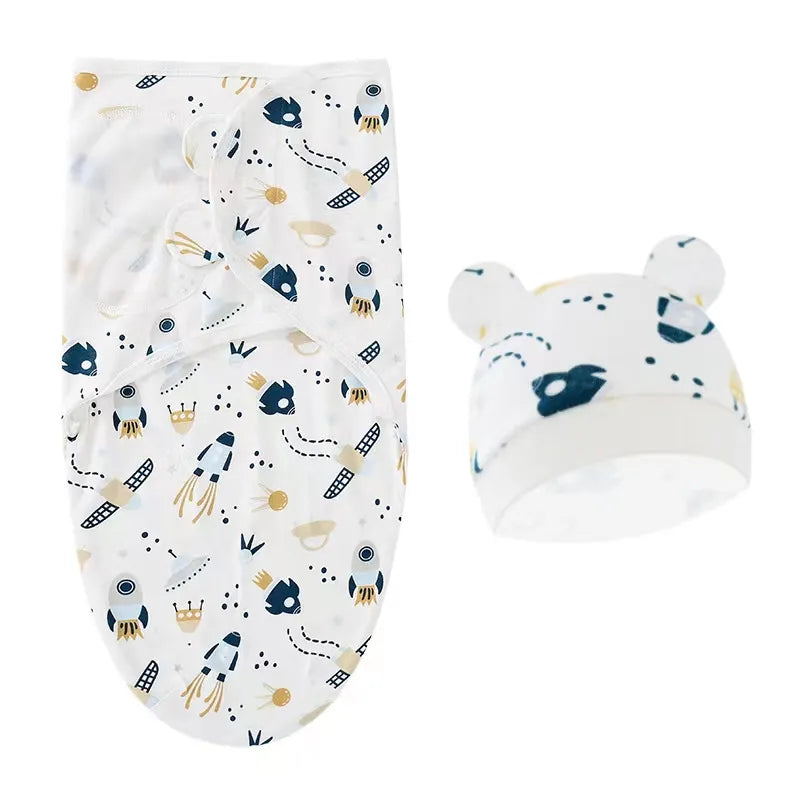 Baby Sleeping Bag Newborn Envelope Cocoon Wrap Swaddle Soft 100% Cotton 0-6 Months Sleep Blanket