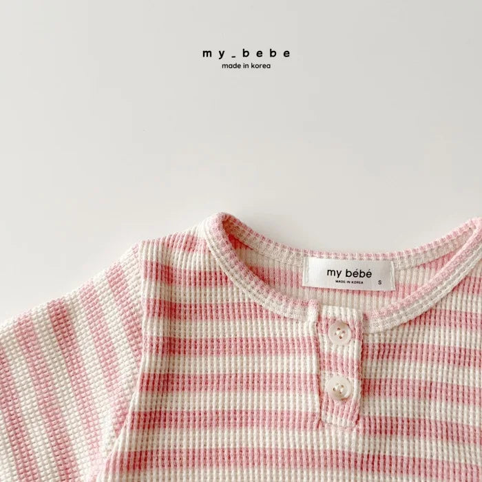 Spring Baby Cotton Long Sleeve Bodysuit + Lacing Caps