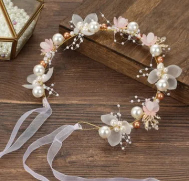 Baby Girls Princess Pink  Flower Headdress