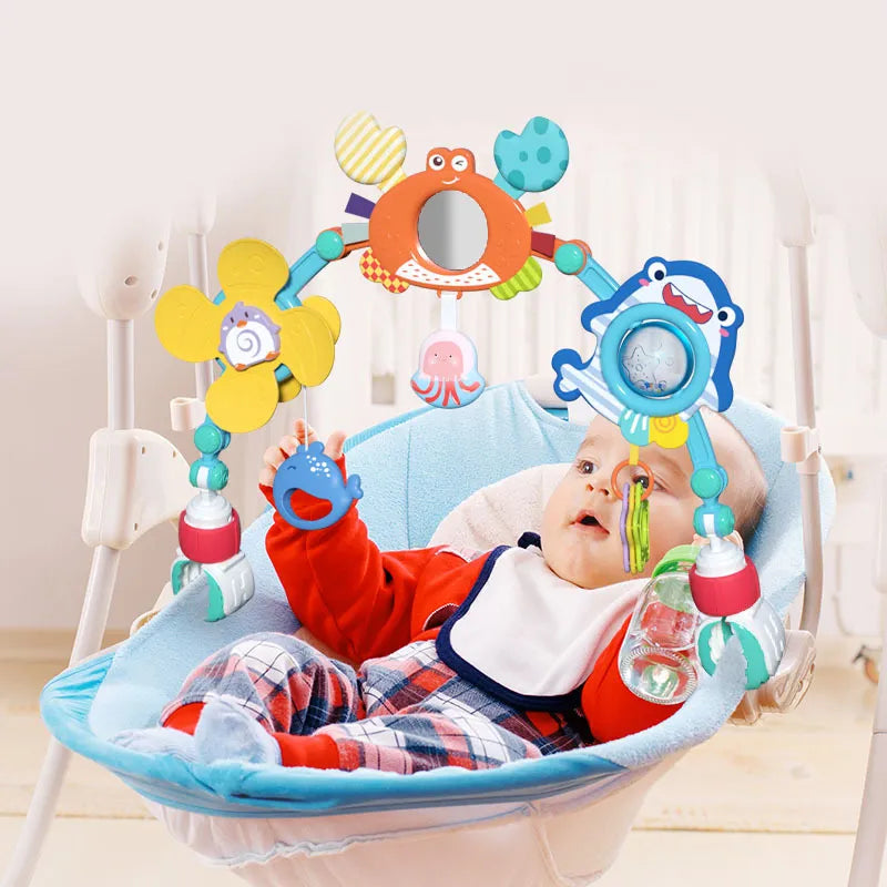 Crib Hanging Toys for Baby Toys 0-12 Months Cloth Rattles Cartoon Doll Mobiles Newborn Gift Baby Educational Accessories Stuff