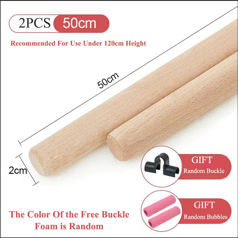 Body Sculpting Home Fitness Wooden Yoga Pole Open Shoulder Beauty Back Posture Corrector Multipurpose Pranayama Stick for Dance