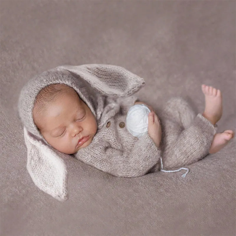 Knitted Newborn Rabbit Easter Sets Baby Photography  Props