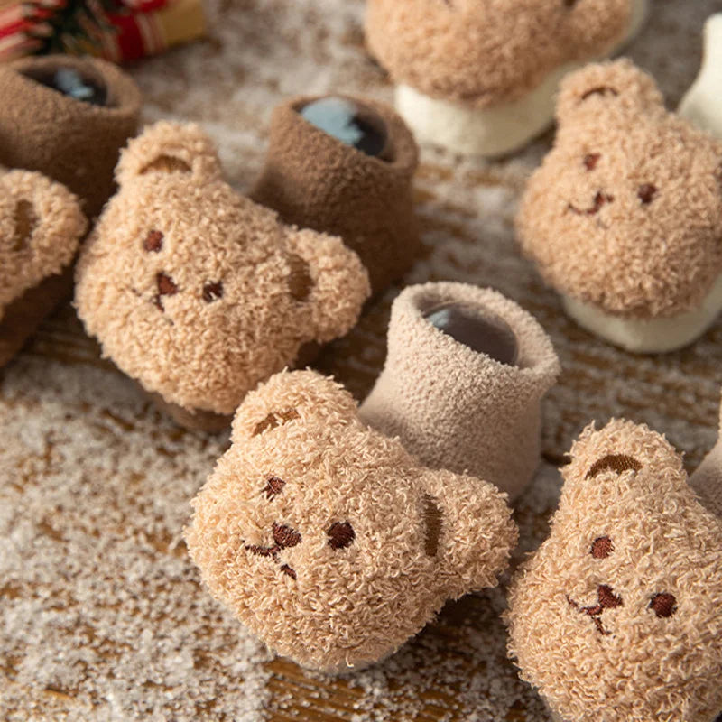 Cartoon Bear Baby Socks for Girl Boys Newborn