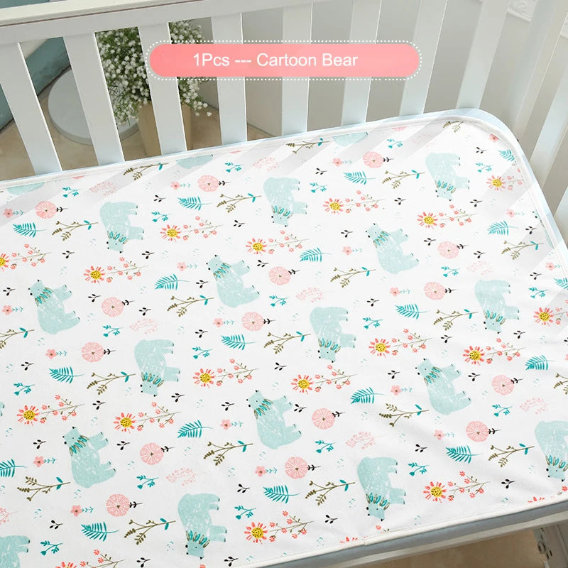 Cartoon Baby Diaper Changing Mat Soft Cotton Cute Diaper Changer For Newborn Waterproof Changing Pads Mattress Floor Play Mats