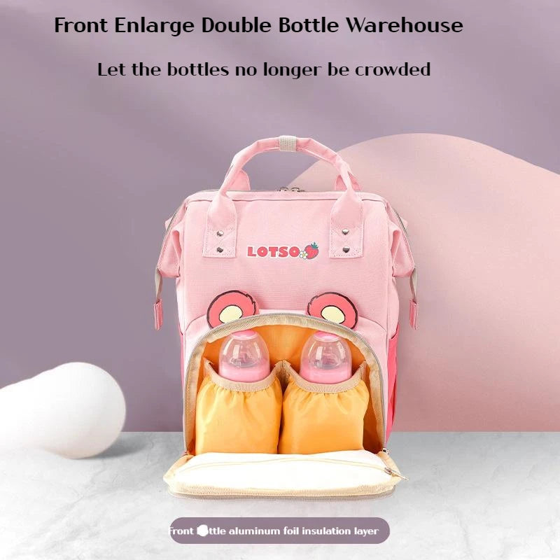 Disney Lotso Alien Mickey Mouse Mommy Bag Cartoon Large Capacity Waterproof Baby Diaper Bag Lightweight Multifunctional Backpack