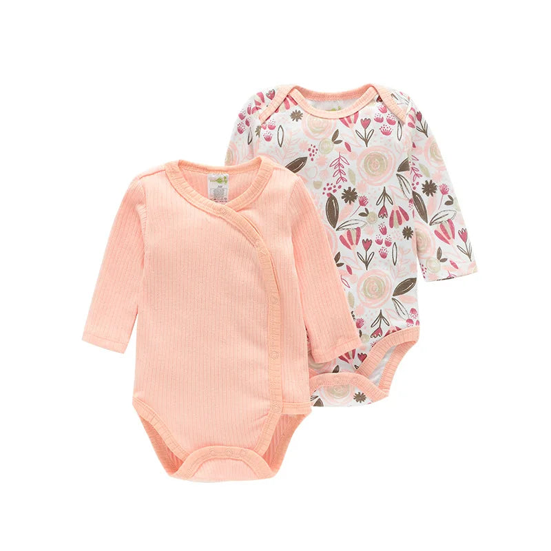 Baby Girl Boys Bodysuit For Newborns New Long-Sleeve Organic Cotton Clothes 2-Pack Sets Designer Bebe Onesies Rompers Playsuits