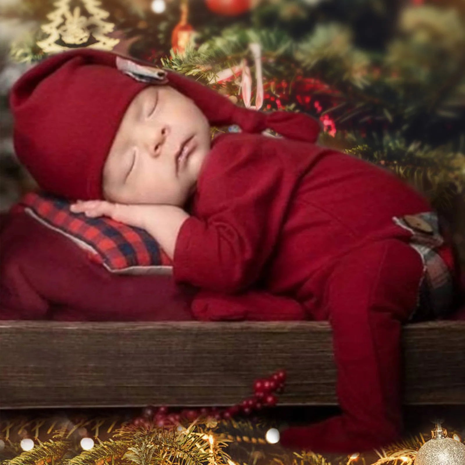 Baby Outfit Newborn Photography Props  Romper Jumpsuit  Christmas Photography Clothing Studio Shoots Accessories