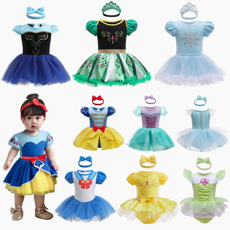 Baby Disney Mermaid Snow White Elsa Cinderella Costume