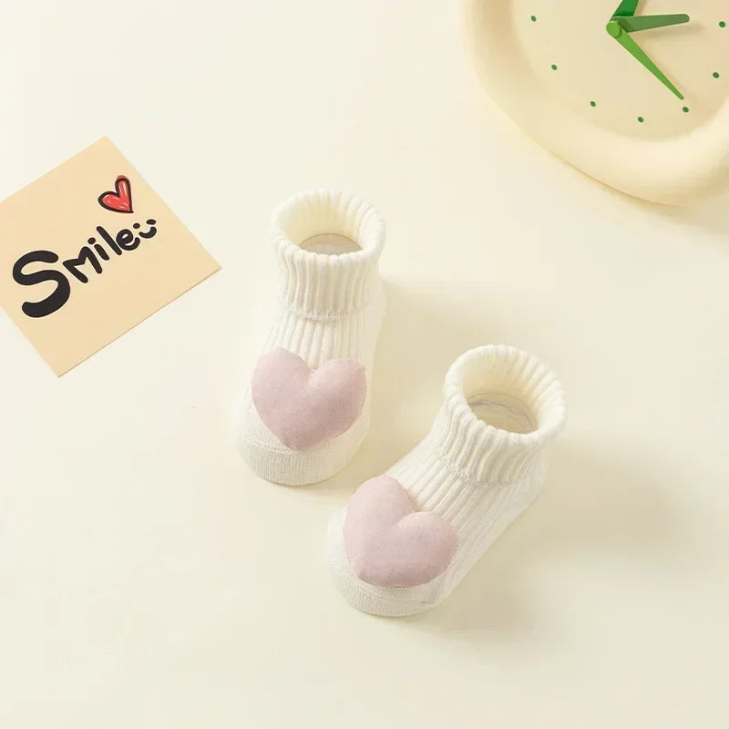 Baby Socks Winter Autumn Non-slip Floor Socks Newborn Baby Cartoon 3D Doll Toddler Socks for Kids 0-3Y