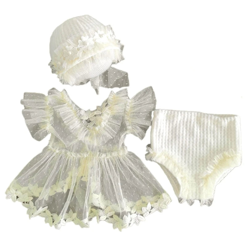 Baby Girl Lace Dress Infant Toddler Headdress