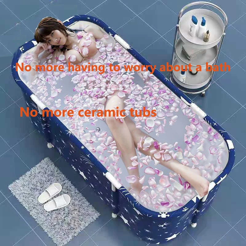 Foldable Bathtub Portable Soaking Bath Tub Eco-Friendly Bathing Tub for Shower Stall