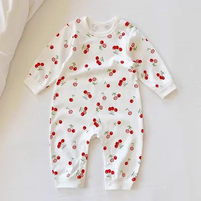 Baby Long Sleeve Boy Girl Cotton Bear Jumpsuit Newborn Crawling Pajamas Romper Autumn 0-18 Months Baby Onesie Costume Bodysuits