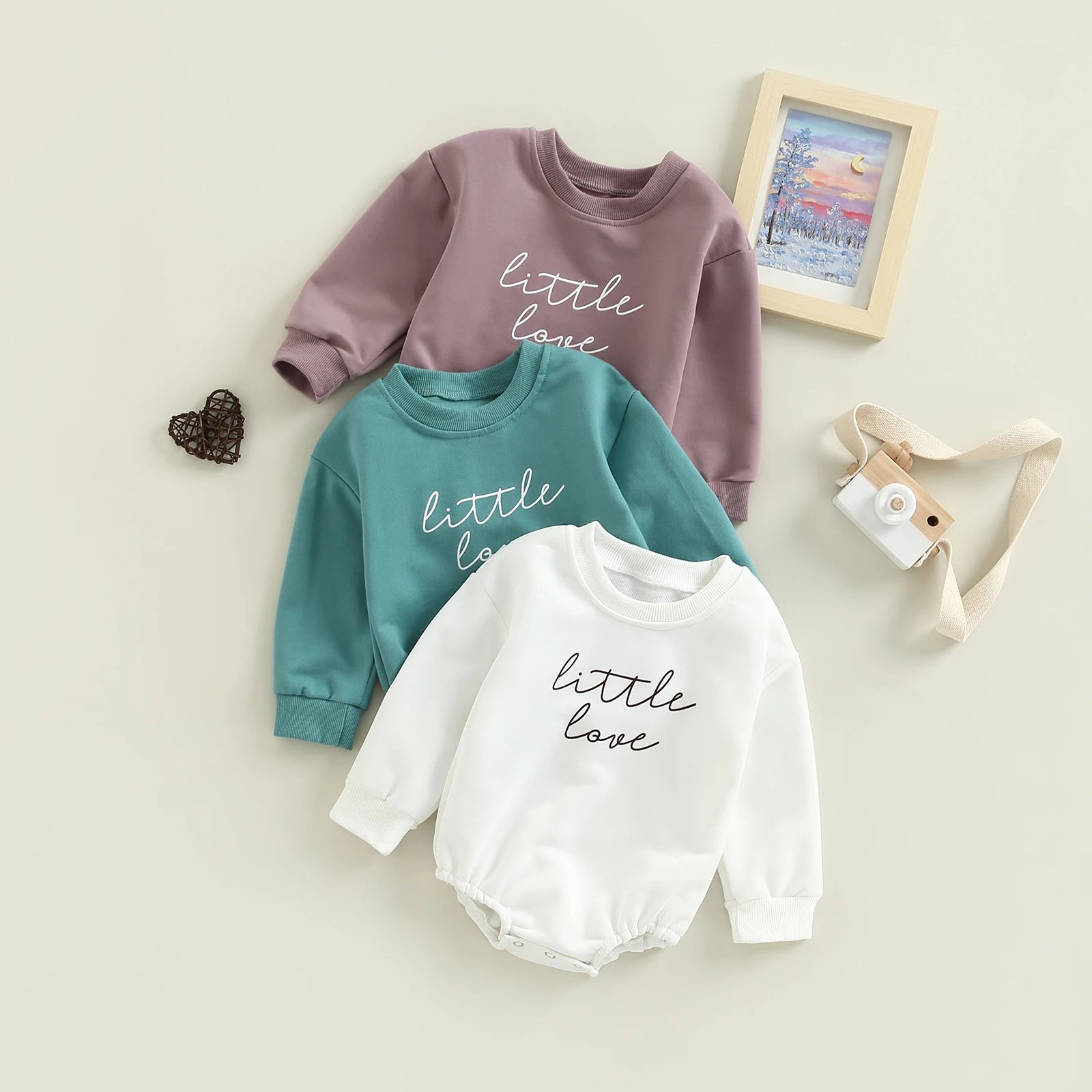 Newborn Infant Baby Girl Boy Autumn Bodysuit