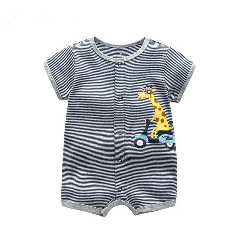 Summer 100% Cotton Newborn Infant Bodysuits 6-24