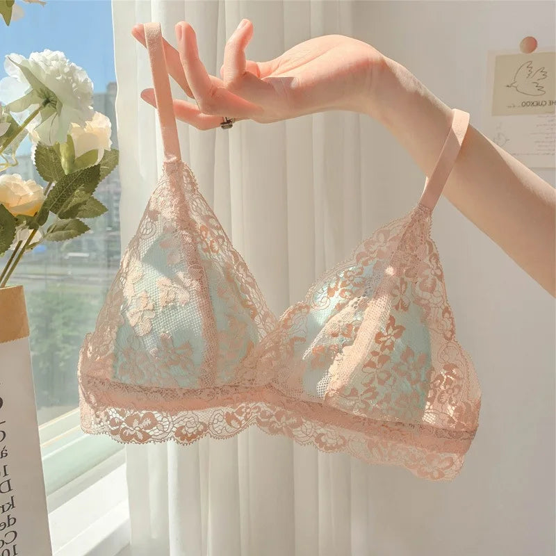 French Style Sexy Bras Wireless Lingerie Intimates Triangle Cup