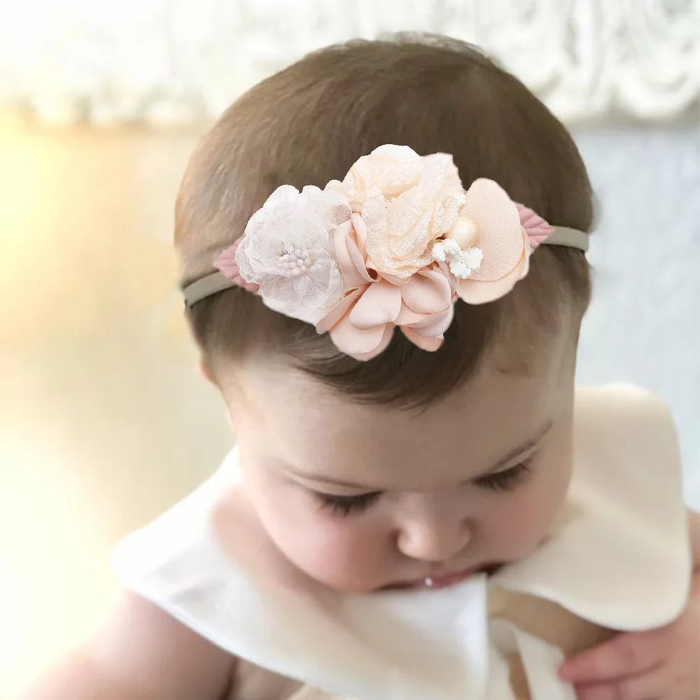 Baby Princess Flower Headband Girl's Hair Band Children's Samll Flower Hairdress Versatile Baby Flower Baby Headband  Baby Girl