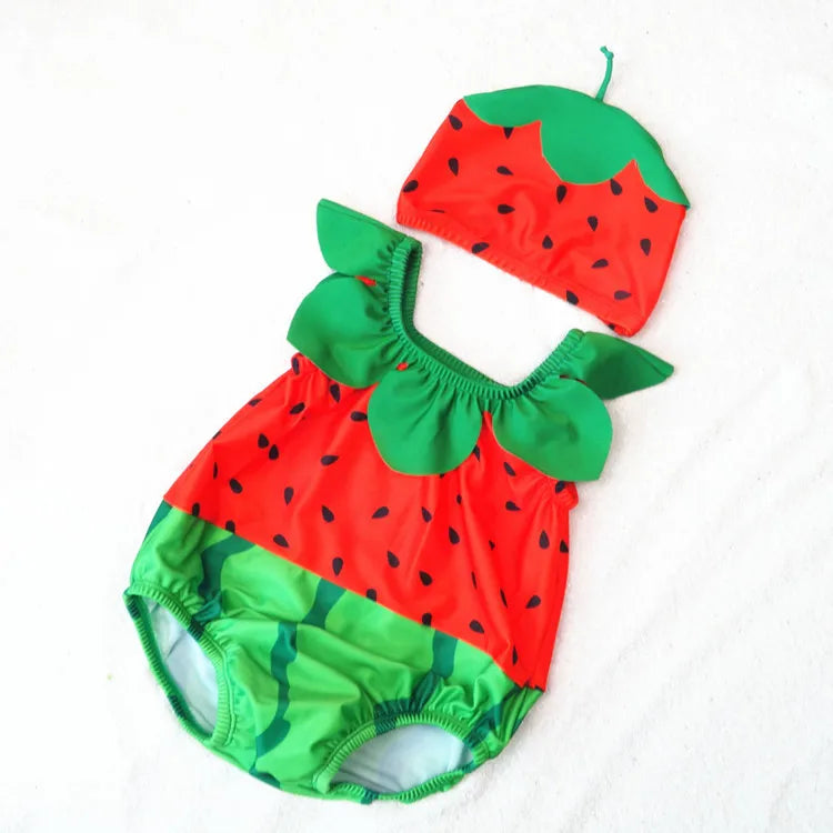 Baby Girls Boys Swimwear for Newborn 0-3Y Babies New Fruits Little Beach  Swimsuit Toddler Bathing Clothes 2pcs Set New Outfits