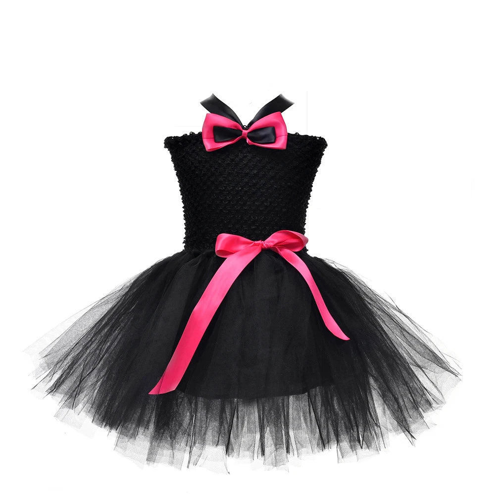Black Cat Costume For Baby Girls Animal Tutu Dress