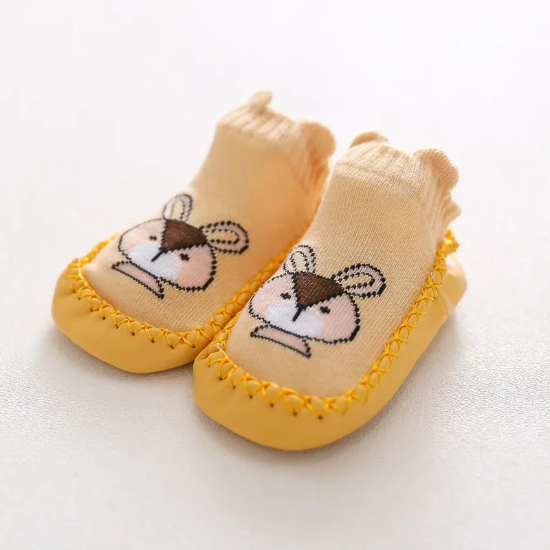 Baby Socks Shoes Infant Color Matching Cute Cartoon Kids Baby Shoes Doll Children Floor Sneaker Toddler Soft Soled First Walkers