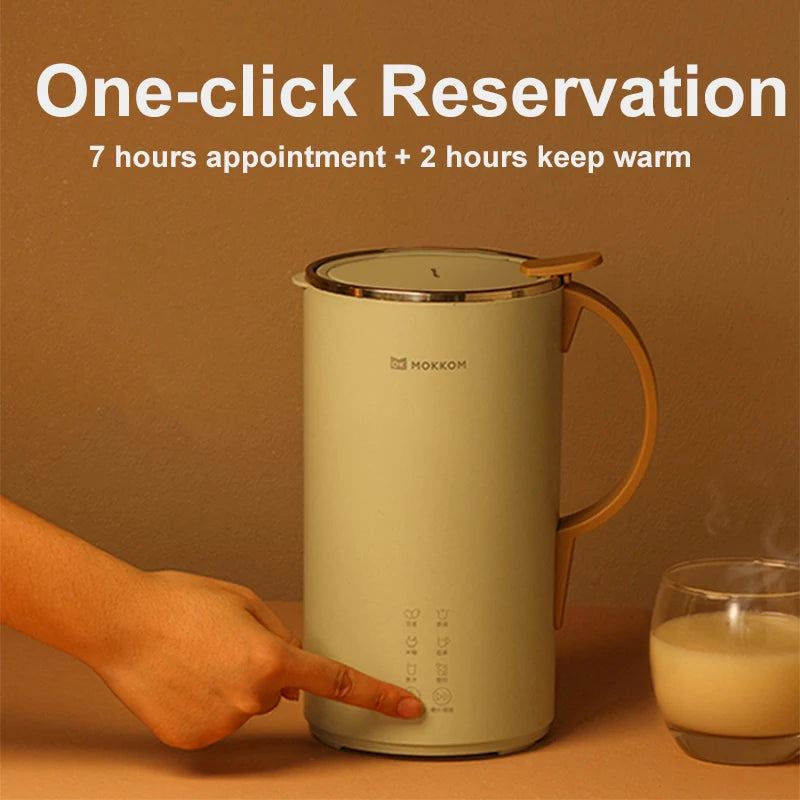 MOKKOM Food Blender Mini Fully Automatic Food Mixer 600ML Multifunctional Filter-Free Soymilk Maker Heating Baby Wall Breaker