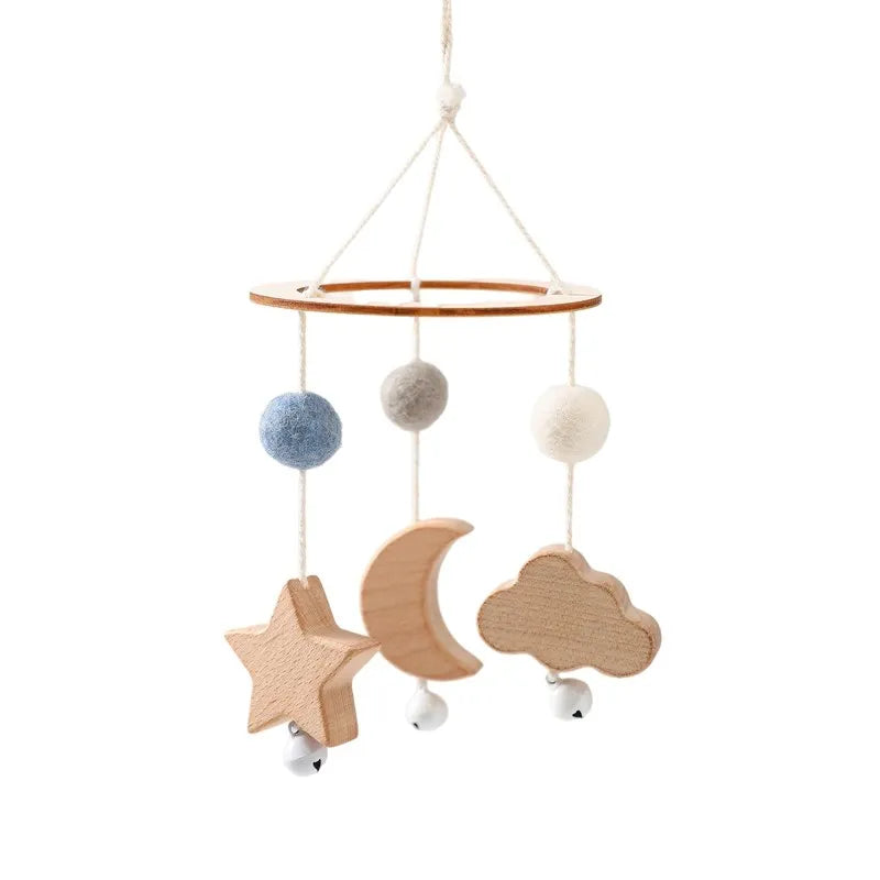 Baby Rattle Toy 0-12 Months Wooden Mobile On The Bed Newborn Music Box Bed Bell Hanging Toys Holder Bracket Infant Crib Boy Toys