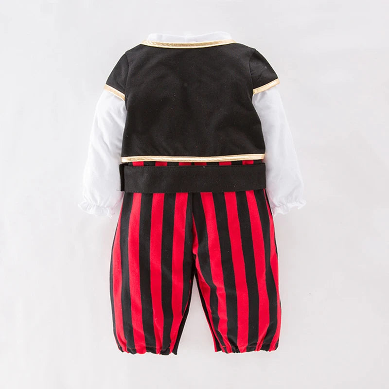 Baby Boys Captain Pirate Costume Infant Toddler Romper Jumpsuit