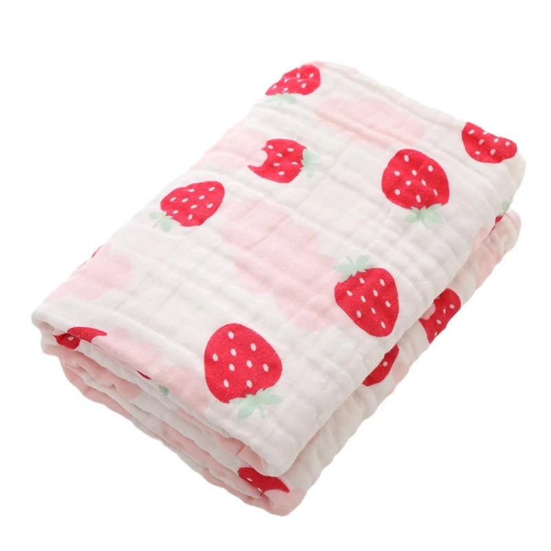 Baby Muslin Bath Towel Gauze-Cotton Wrapping Blanket Breathable Shower Towel Crib Bedding Nursing Cover Newborns Shower Gift