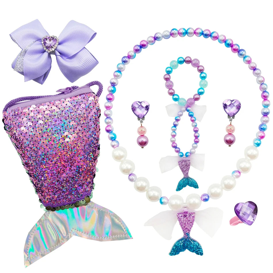 DISNEY Little Mermaid Ariel Charm Princess Dress Cosplay Costumes