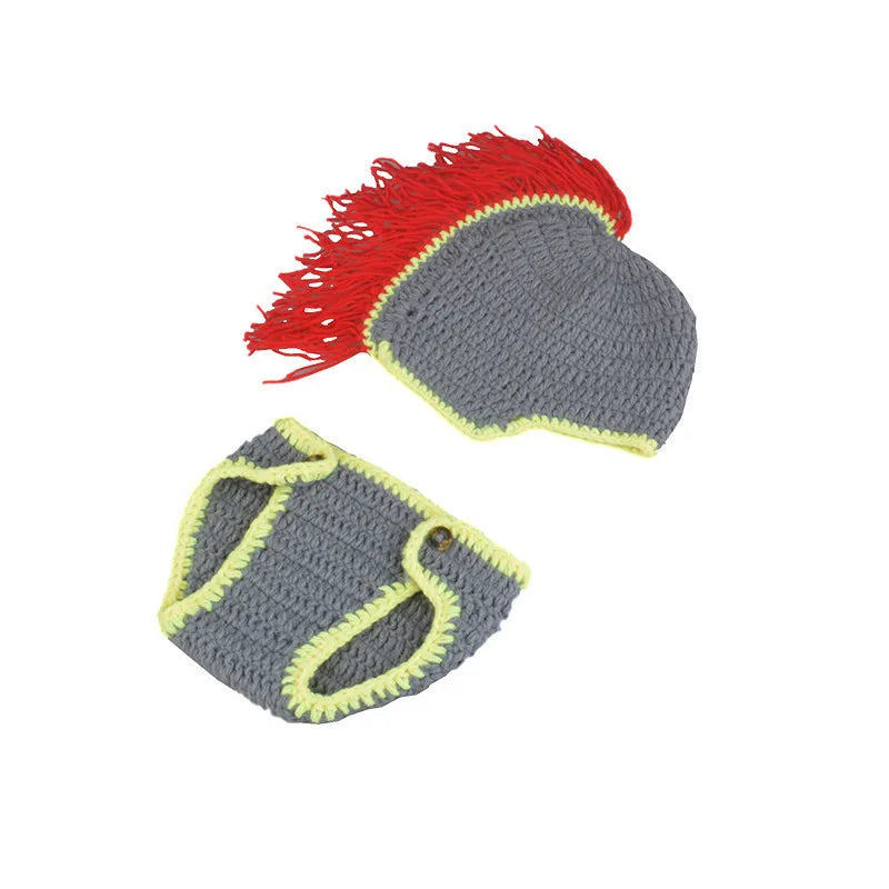 Newborn Photography Outfit Baby Costumes Newborn Photo Props Hand-knitted Photography Outfit 0-3monthes Baby Clothing 5pcs/set