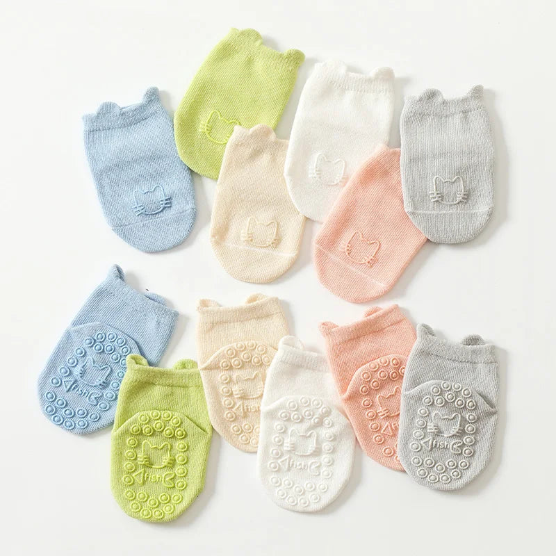 Baby Socks Cartoon Baby Anti-slip Socks Cute Cat Toddler Girl Socks Spring Autumn Boy Kids Socks Baby Accessories