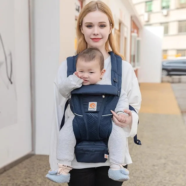 Breeze 360 Ergonomic Kid Kangaroo Infant Baby Carrier All Positions Sling Wrap Cool Air Mesh Cotton Backpack 0-36 Months Egobaby