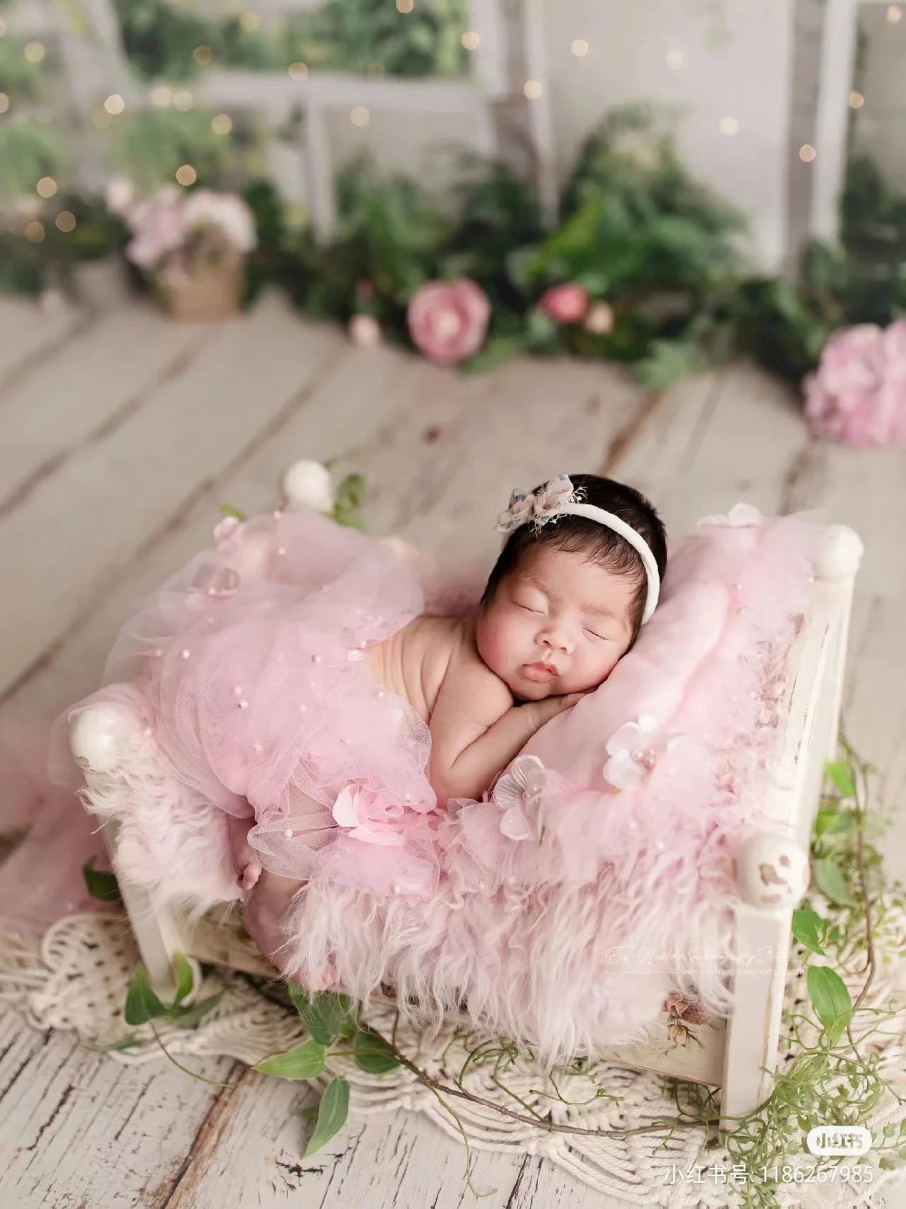 Newborn Photography Props Floral Preal Wrap Mesh