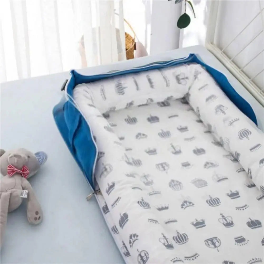 Baby Shower Gift Idea Portable Foldable Baby Nest Adjustable Breathable Sleeping Bed for Infants 0-24 Months Shower for Baby