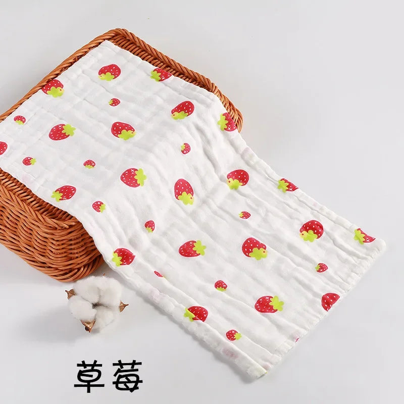 Baby Saliva Towel, 6-layer Gauze Square Towel, Pure Cotton Baby Handkerchief, Newborn Bath Towel, Facial Towel burp cloth