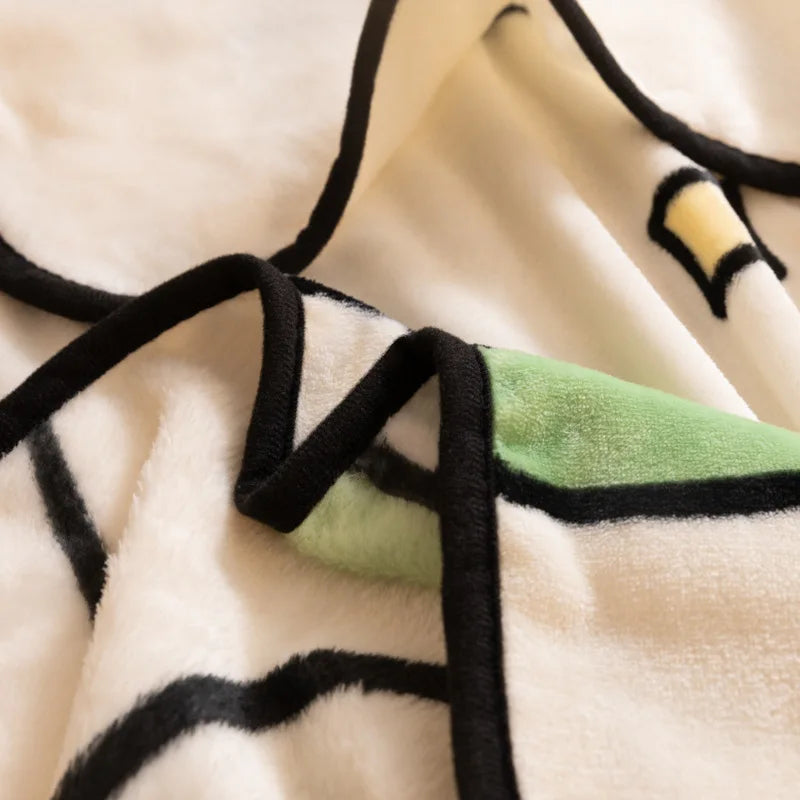 Printed dinosaur blanket single layer baby blanket