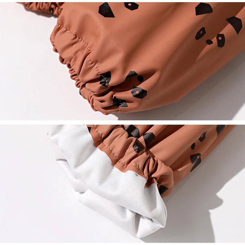 Boy Girl Front Pocket Bib Kid Kitchen Apron Set Child Craft Art Smock Baby Painting Cooking Pinafore Baby Aprons with Sleevelets