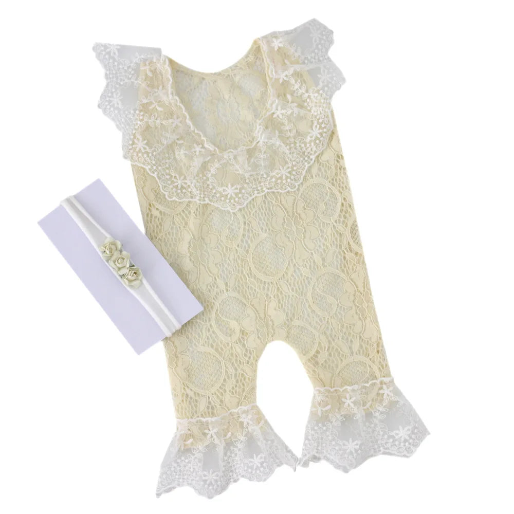 Baby Girl Dress Newborn Photography Props Lace Outfit   Romper Baby Fotografia Accessories