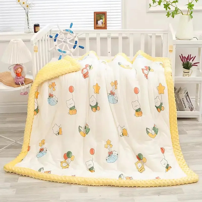 Children's Quilt Thickened Baby Cotton Quilt Baby Newborn Autumn Winter Kindergarten Winter Cover Blanket Suitable All Seasons