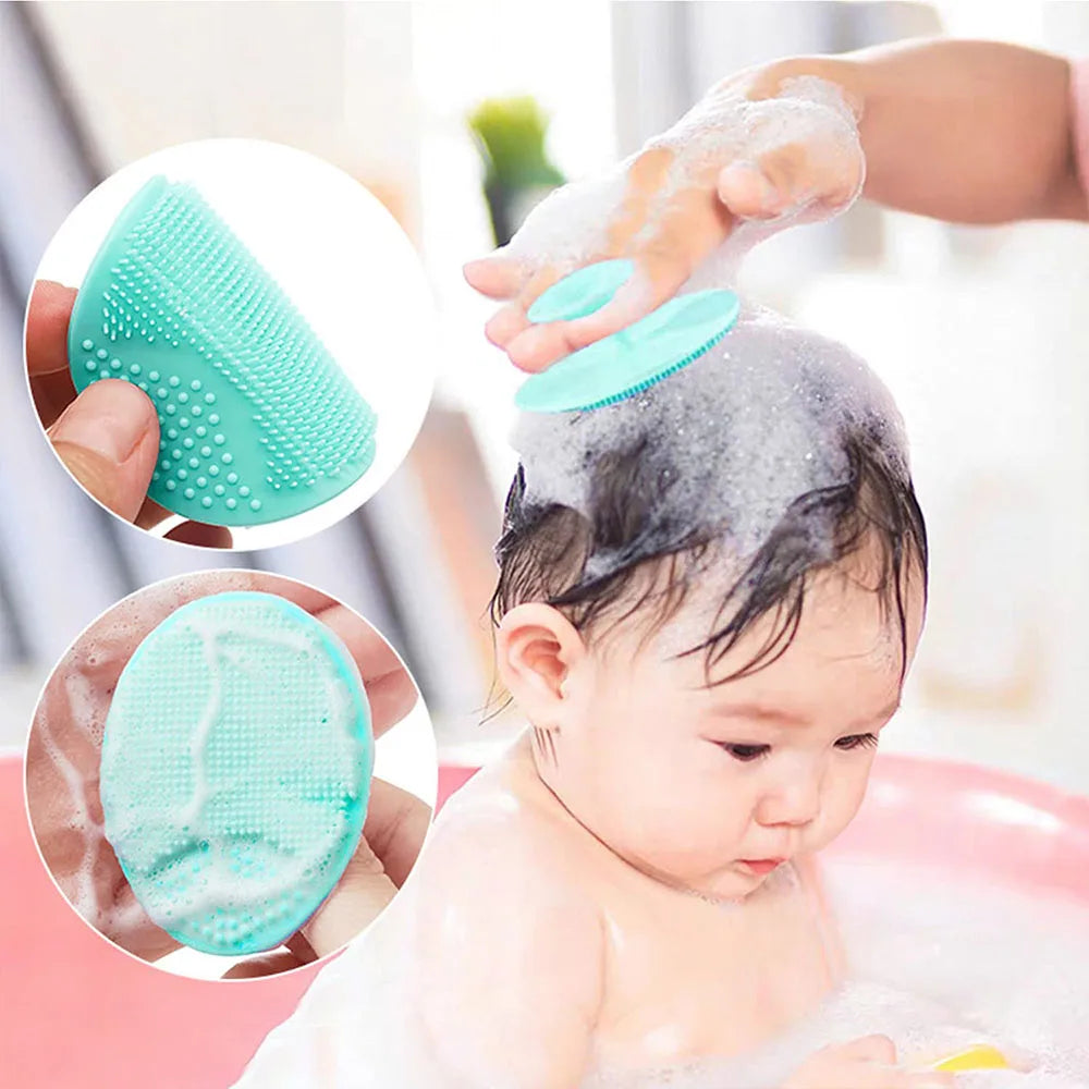 Baby Silicone Bath Massaging Brush for Hair Care