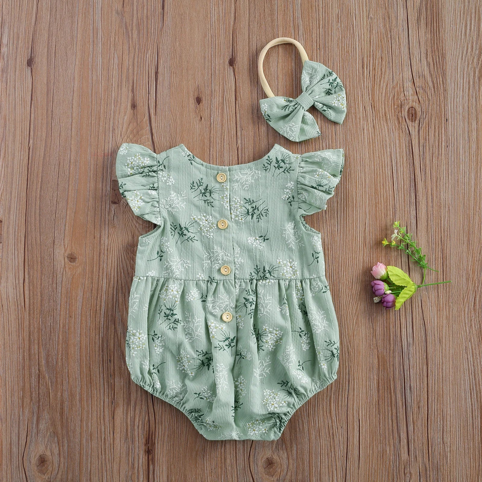 Spring Newborn Baby Girls Rompers Ruffle Cotton bodysuits