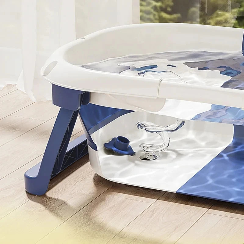 Baby foldable children's bathtub home newborn baby bathtub can sit and lie down baby bath basin