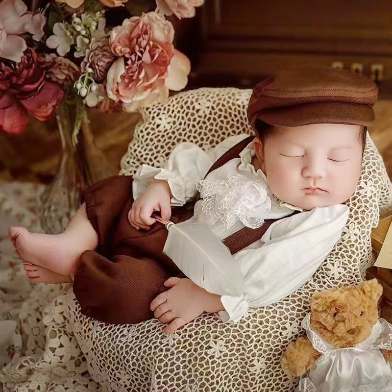 Vintage Court Newborn Boy Outfit for Photography Props