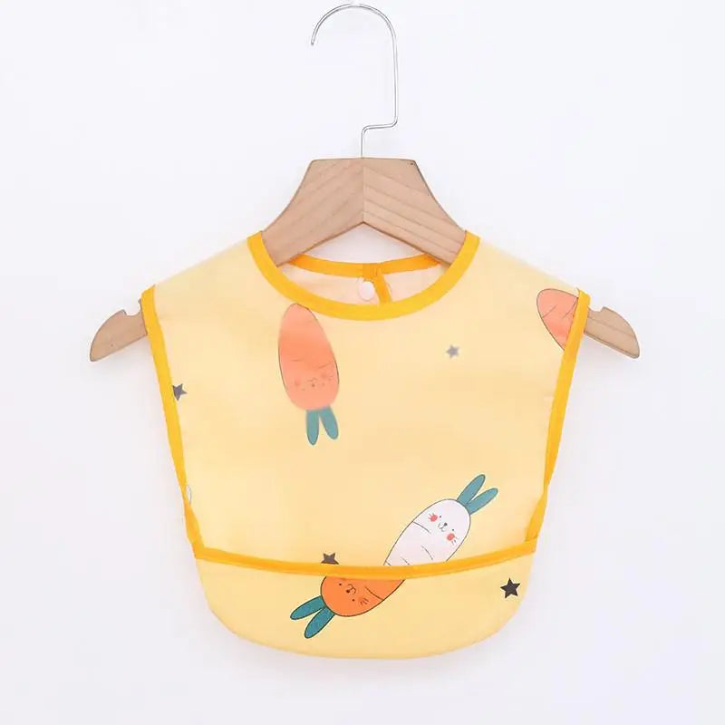 Baby Kids Toddler Long Sleeve Scarf Waterproof Art Smock Feeding Bib Apron Pocket Infant Boys Girls Burp Cloth Bandana Bibs