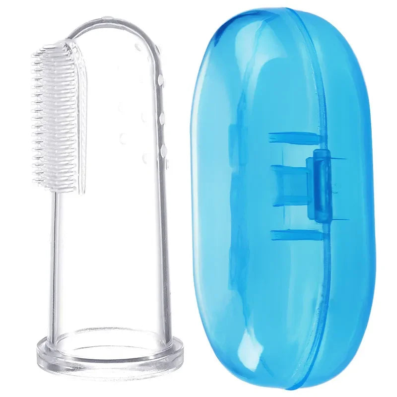 Baby Toothbrush Dental Care Silicone Clear Finger Brush Teether