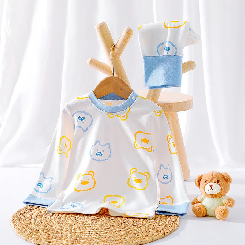 Cotton Underwear Set Infant Toddler Boy Girl Cartoon Printed 2 Pieces